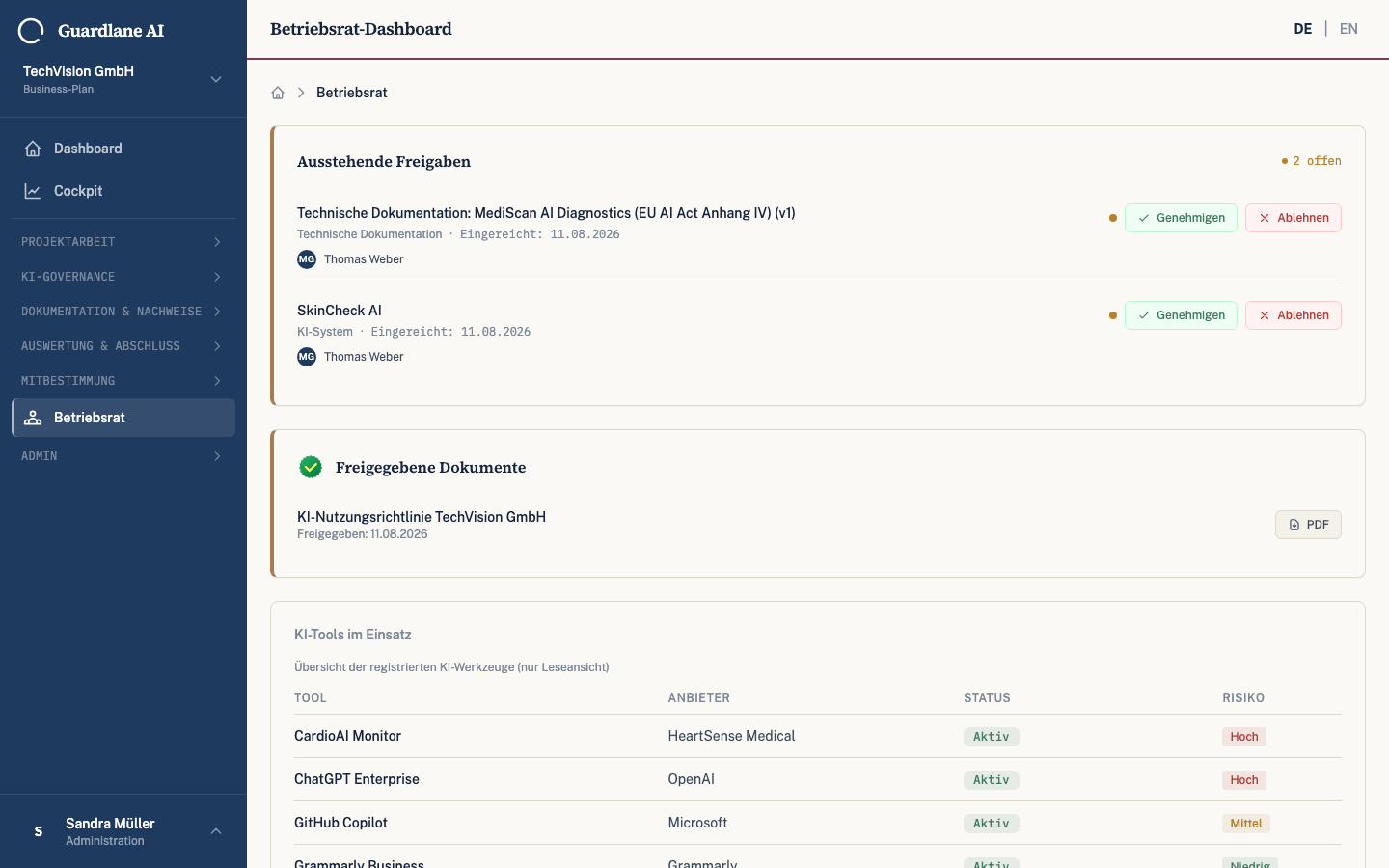 Approval workflow